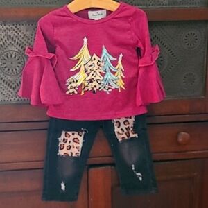 Girls 12-18 Months Christmas Outfit New With Tags XXS